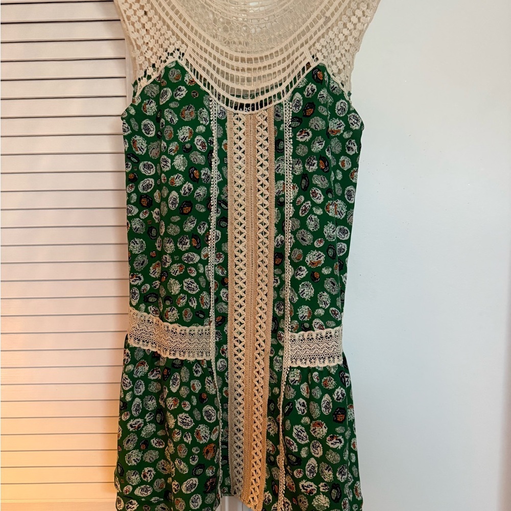 ABS Allen Schwartz Green Floral Mini Dress - Picture 11 of 11
